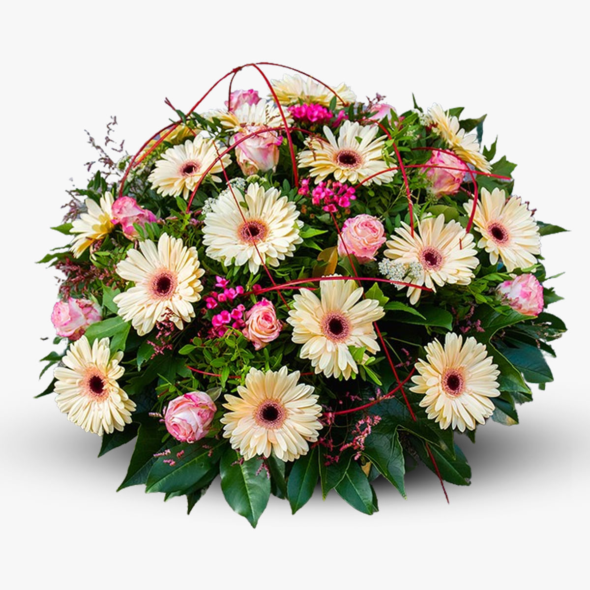 Aranjament funerar cu gerbera