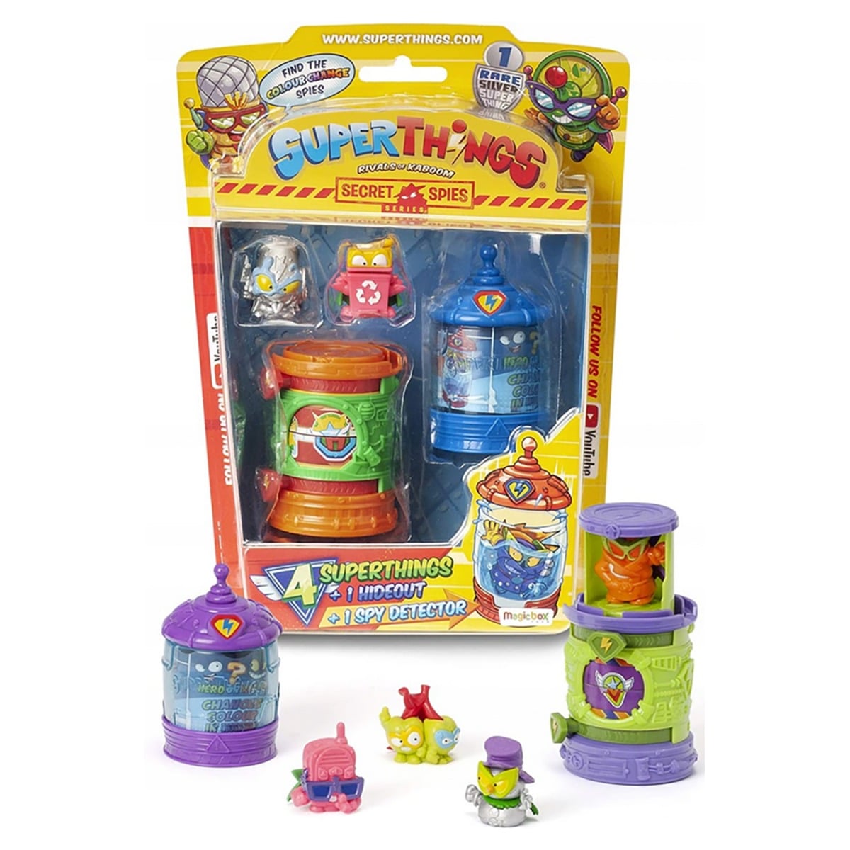 Set 4 figurine si accesorii, SuperThings Secret Spies