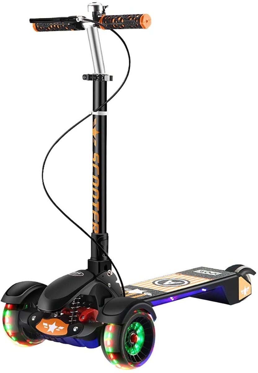 Trotineta pliabila cu 3 roti, platforma luminoase, muzica si frana, Action One, Revenge